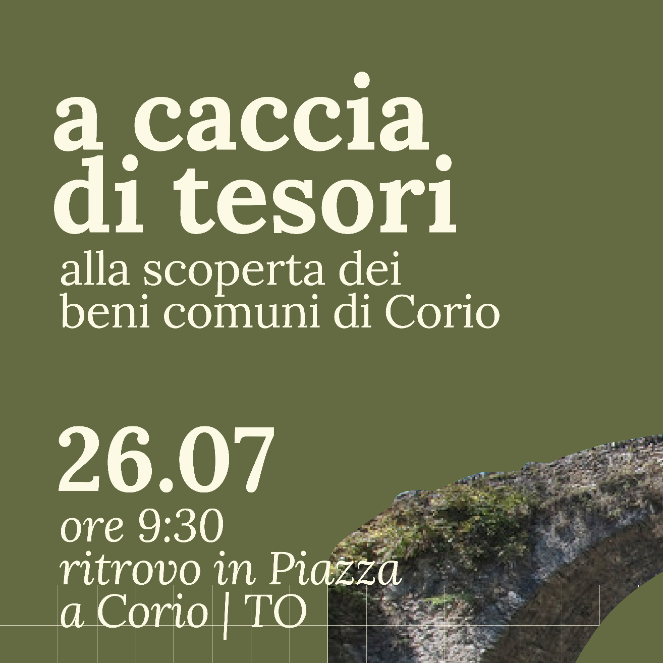 A CACCIA DI TESORI: PASSEGGIATA alla scoperta dei beni comuni di Corio.